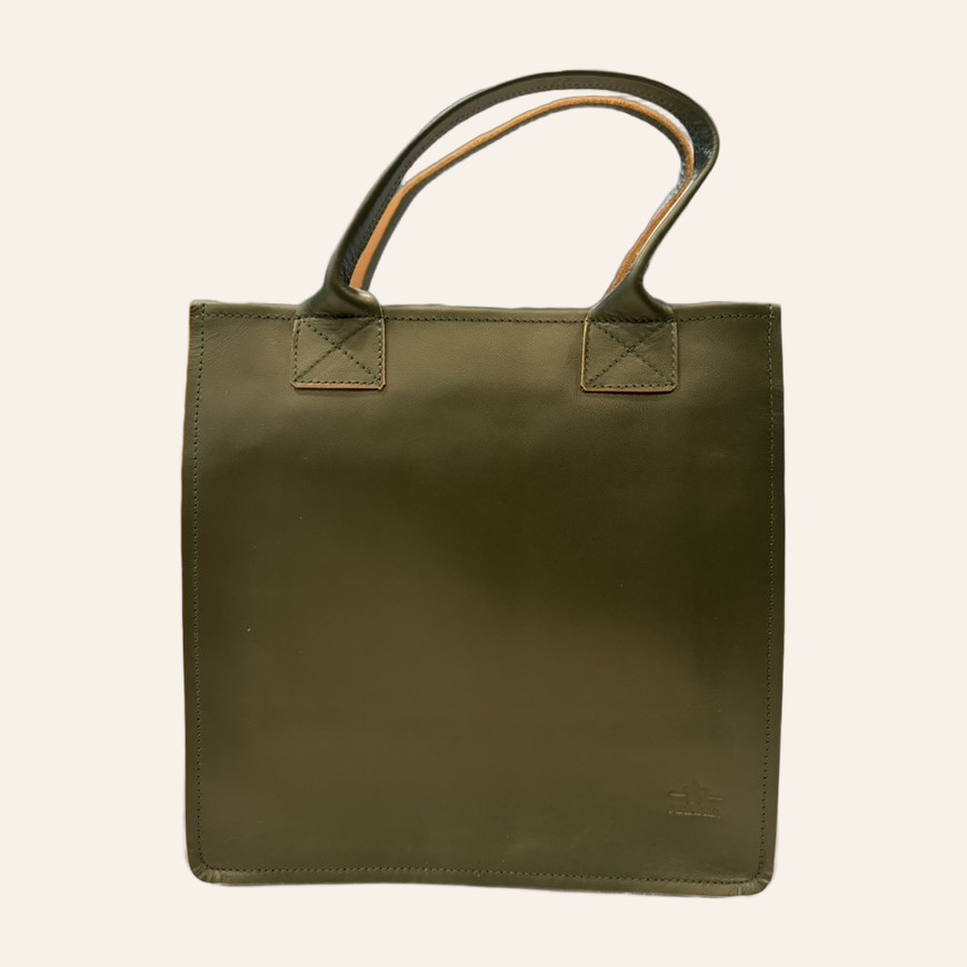 America Handbag (Full Grain Leather) — Forest green