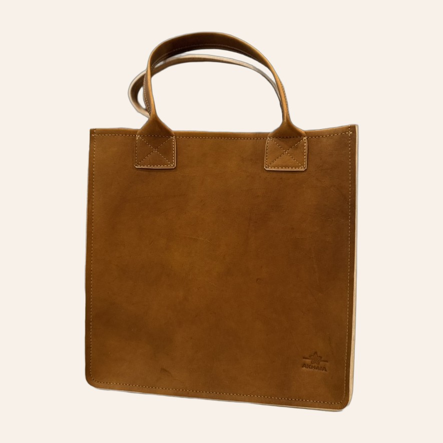 America Handbag (Full Grain Leather) — Tan